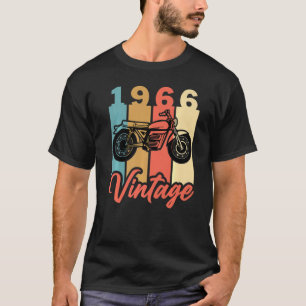 1966 Geboortejaar: oprolmotor geboortedag T-shirt