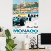 1966 MONACO Grand Prix Racing Poster (Thuiskantoor)