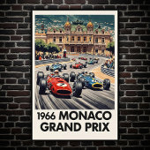 1966 Monaco Grand Prix Wall Poster