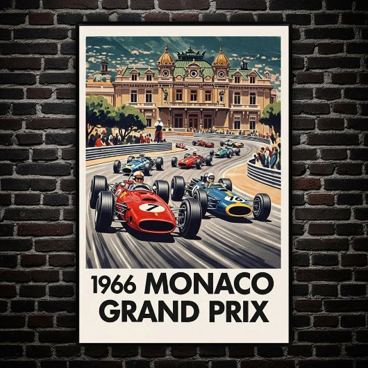 1966 Monaco Grand Prix  Wall Poster