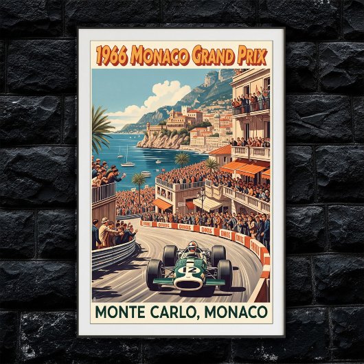 1966 Monaco Grand Prix  Wall Poster