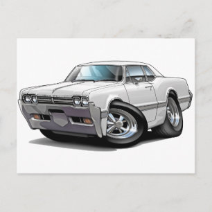 1966 Olds Cutlass White Car Briefkaart