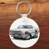 1966 Olds Cutlass White Car Sleutelhanger (Voorkant)