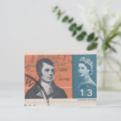 1966 Robert Burns-postzegel | Antieke Literaire Ku Briefkaart (Staand voorkant)
