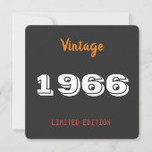 1966 Vintage 60th Birthday Invitation Personalized (Devant)