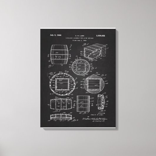 1966 whiskey Container Canvas Afdruk (Voorkant)