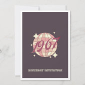 1967 57e 58e verjaardag retro Uitnodiging (Achterkant)