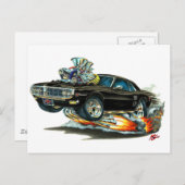 1967-68 Firebird Black Car Briefkaart (Voorkant / Achterkant)