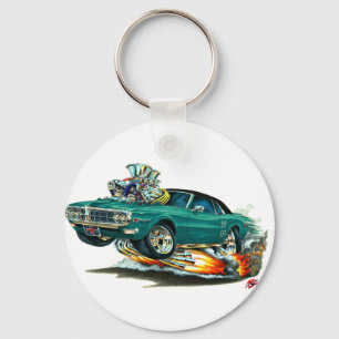 1967-68 Firebird Blauwgroen-Black Top Sleutelhanger