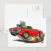 1967-68 Firebird Red Convertible Briefkaart (Voorkant / Achterkant)