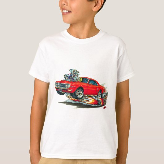 1967-68 Vuurvogelrode auto T-shirt (Voorkant)