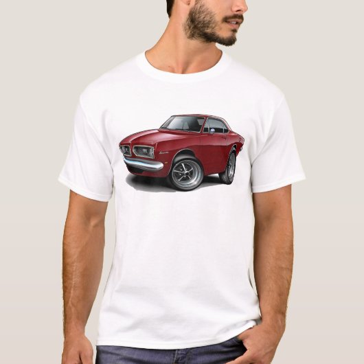 1967-69 Barracuda Maroon Coupe T-shirt (Voorkant)