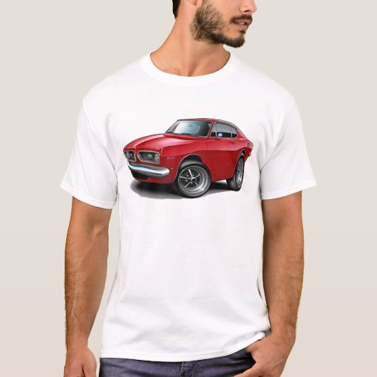 1967-69 Barracuda Red Car T-shirt (Voorkant)
