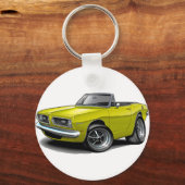 1967-69 Barracuda Yellow Convertible Sleutelhanger (Voorkant)