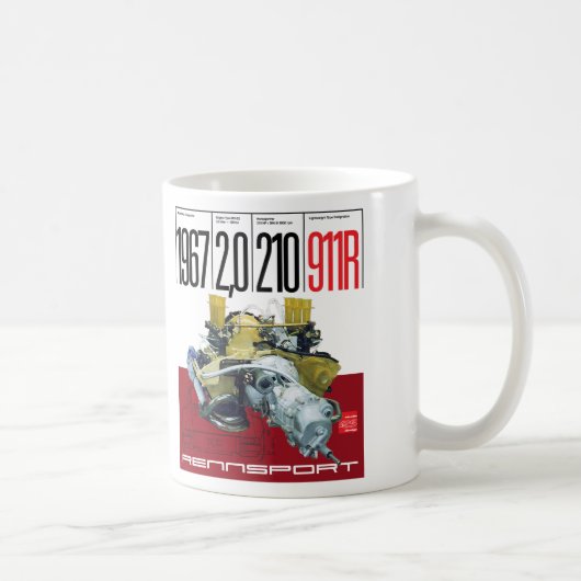 1967 911R 2,0 type 901/22 tasse de HP du litre 210 (Droite)