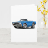 1967 Blauwe Convertibel Chevelle Kaart (Gele Bloem)