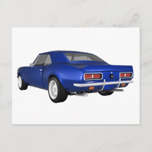 1967 Camaro SS: Blauwe afwerking: 3D-model: Briefkaart