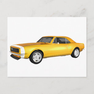 1967 Camaro SS: Gele afwerking: 3D-model: Briefkaart