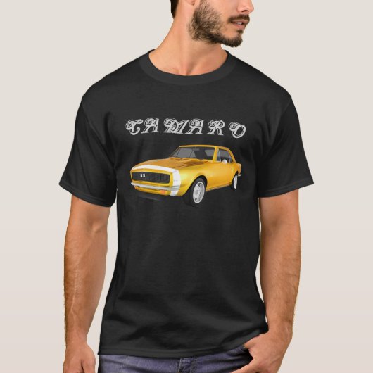 1967 Camaro SS: Gele finish: 3D model: T-shirt (Voorkant)