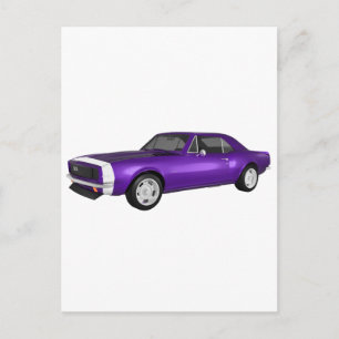 1967 Camaro SS: Paarse finish: 3D model: Briefkaart