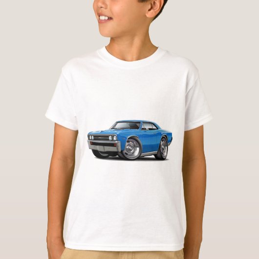 1967 Chevelle Blue Car T-shirt (Voorkant)