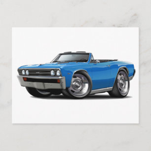 1967 Chevelle Blue Convertible Briefkaart