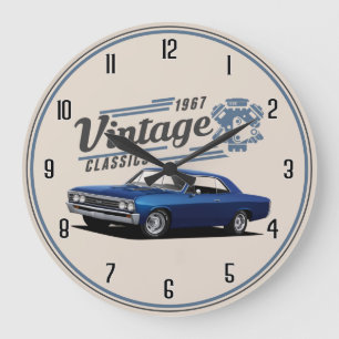 1967  Chevelle Classic Car Large Clock Grote Klok