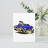 1967 Chevelle Dark Blue Car Briefkaart (Staand voorkant)