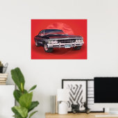 1967 Chevorlet Impala Supernatural TV Show Poster (Thuiskantoor)