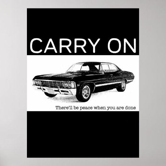 1967 Chevrolet Impala Tribute Design Poster (Voorkant)