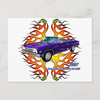 1967 Chevy Chevelle by Fractal T - shirts(TM) Briefkaart