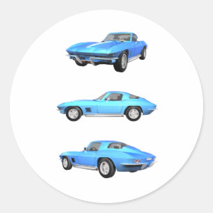 1967 Corvette C2: Ronde Sticker