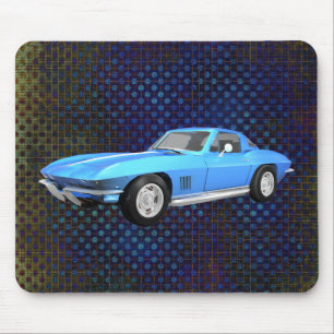 1967 Corvette Sportauto: Blauwe afwerking: Mousepa Muismat