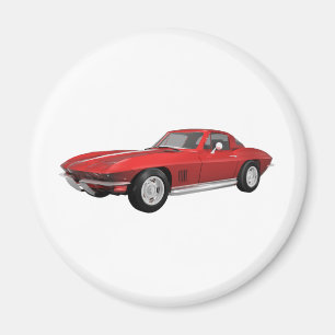 1967 Corvette: Sportauto: Rode afwerking: Magneet