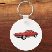 1967 Corvette: Sportauto: Roodfinse: Sleutelhanger (Voorkant)