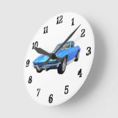 1967 Corvette: Wall Clock Ronde Klok (Hoek)