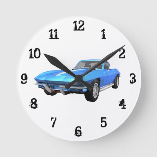 1967 Corvette: Wall Clock Ronde Klok (Voorkant)