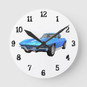 1967 Corvette: Wall Clock Ronde Klok