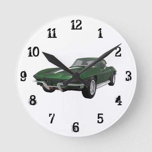 1967 Corvette: Wall Clock Ronde Klok (Voorkant)
