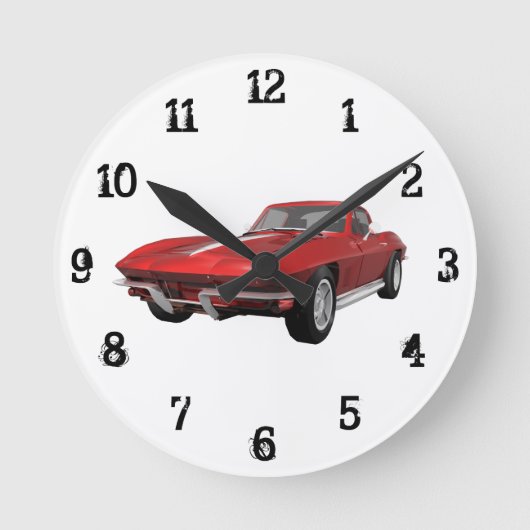 1967 Corvette: Wall Clock Ronde Klok (Voorkant)
