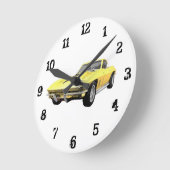 1967 Corvette: Wall Clock Ronde Klok (Hoek)