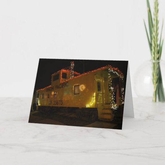 1967 de Vreedzame Kerstkaart Caboose van de Unie Feestdagen Kaart (Voorkant)