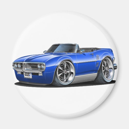 1967 Firebird Blue Cabrio Magneet (Voorkant)