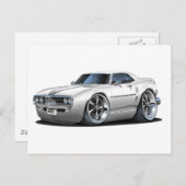 1967 Firebird White Car Briefkaart (Voorkant / Achterkant)
