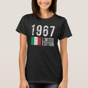 1967 Limited Edition Italië met vlag Birthday T-shirt