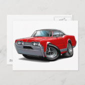 1967 Olds Cutlass Red-Black Car Briefkaart (Voorkant / Achterkant)