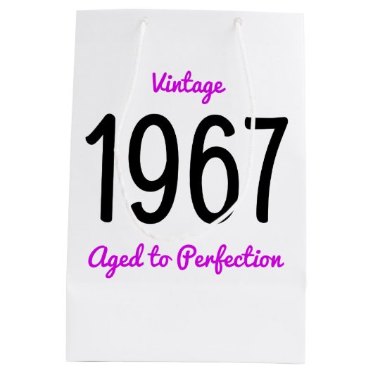  1967 oud tot perfectie 50 verjaardagsfeestje medium cadeauzakje (Achterkant)