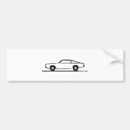 1968 1969 Plymouth Barracuda Bumpersticker (Voorkant)
