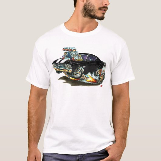 1968-69 Chevelle Black-White-auto T-shirt (Voorkant)