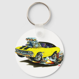 1968-69 Chevelle Yellow-Black Top Car Sleutelhanger